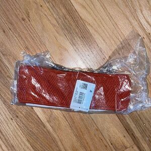 LULULEMON CHEVRON KNIT EAR WARMER CANYON ORANGE NEW W ALL TAGS FLEECE LINED NWT